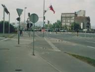 Barikade na nadvozu Celovške ceste čez severno obvoznico v Ljubljani